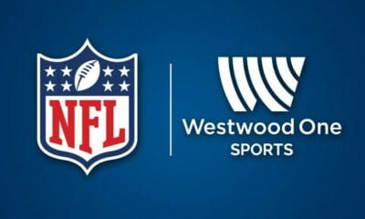 A photo of the NFL and Westwood One logos